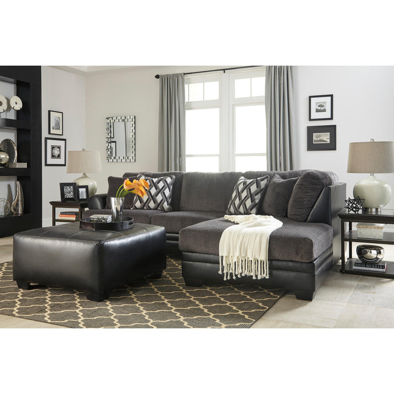 Benchcraft Kumasi Fabric and Leather Look 2 pc Sectional 3222266/3222217 IMAGE 7