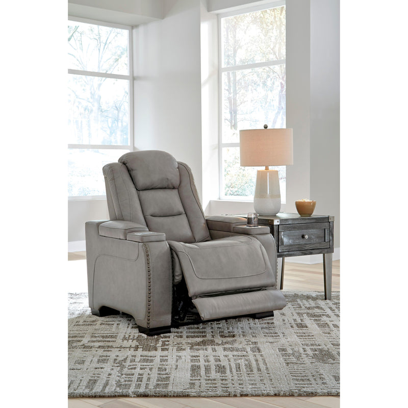 Signature Design by Ashley The Man-Den Power Leather Match Recliner U8530513C IMAGE 11