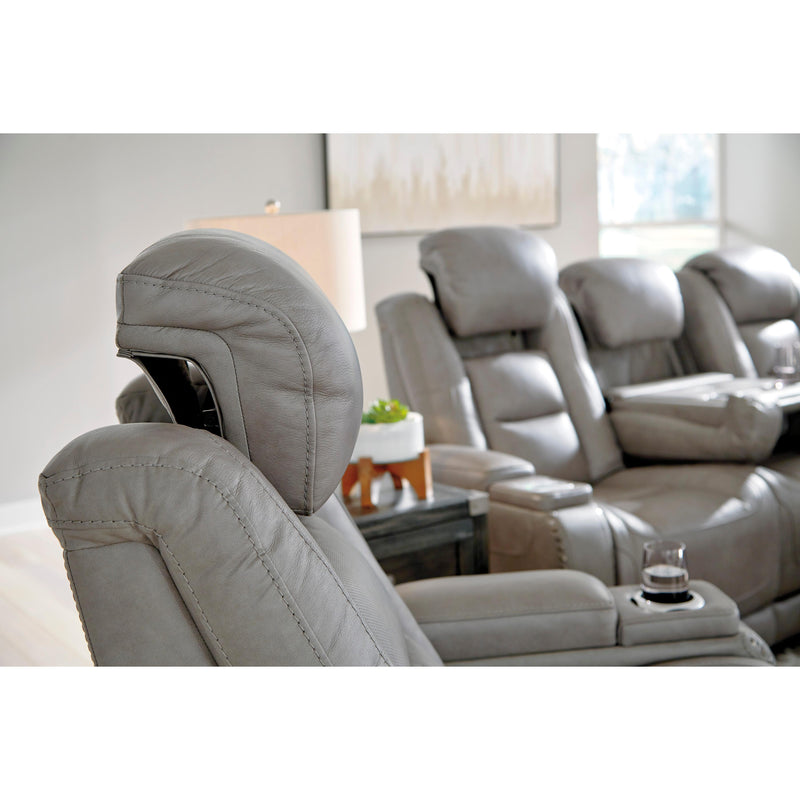 Signature Design by Ashley The Man-Den Power Leather Match Recliner U8530513C IMAGE 12