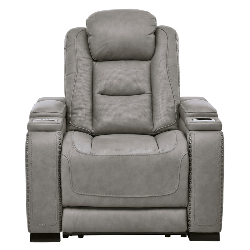 Signature Design by Ashley The Man-Den Power Leather Match Recliner U8530513C IMAGE 3
