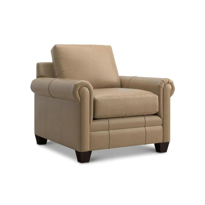 Bassett Carolina Stationary Leather Chair 3887-12L-7219-18 IMAGE 1