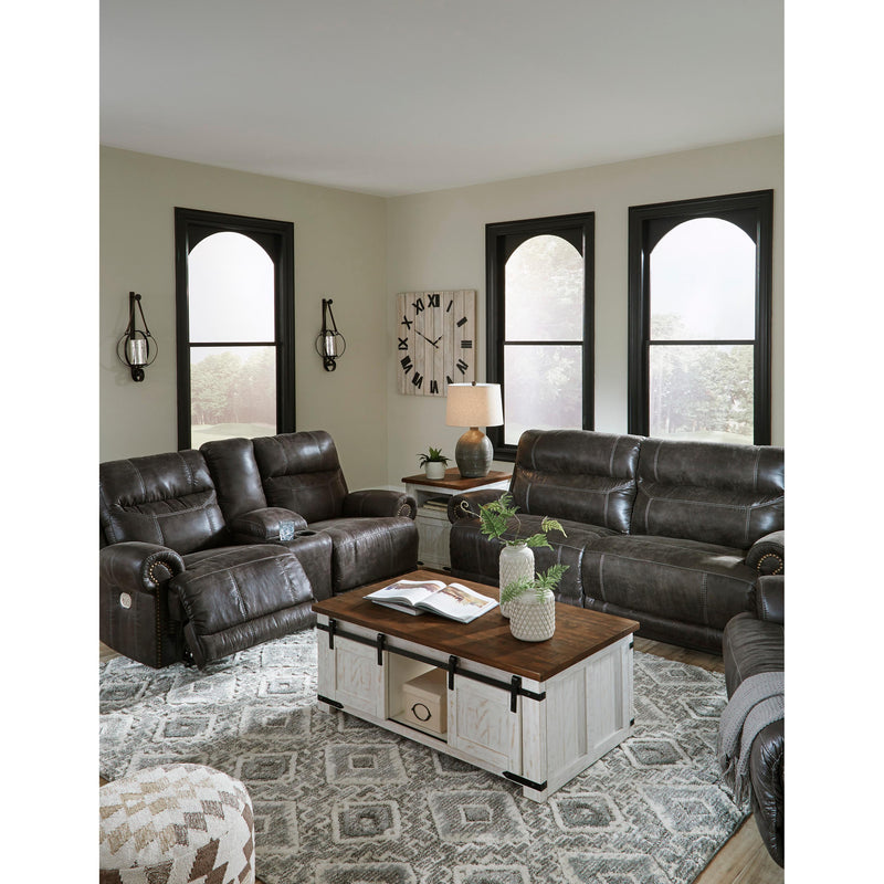 Signature Design by Ashley Grearview Power Reclining Leather Look Sofa 6500547 IMAGE 8