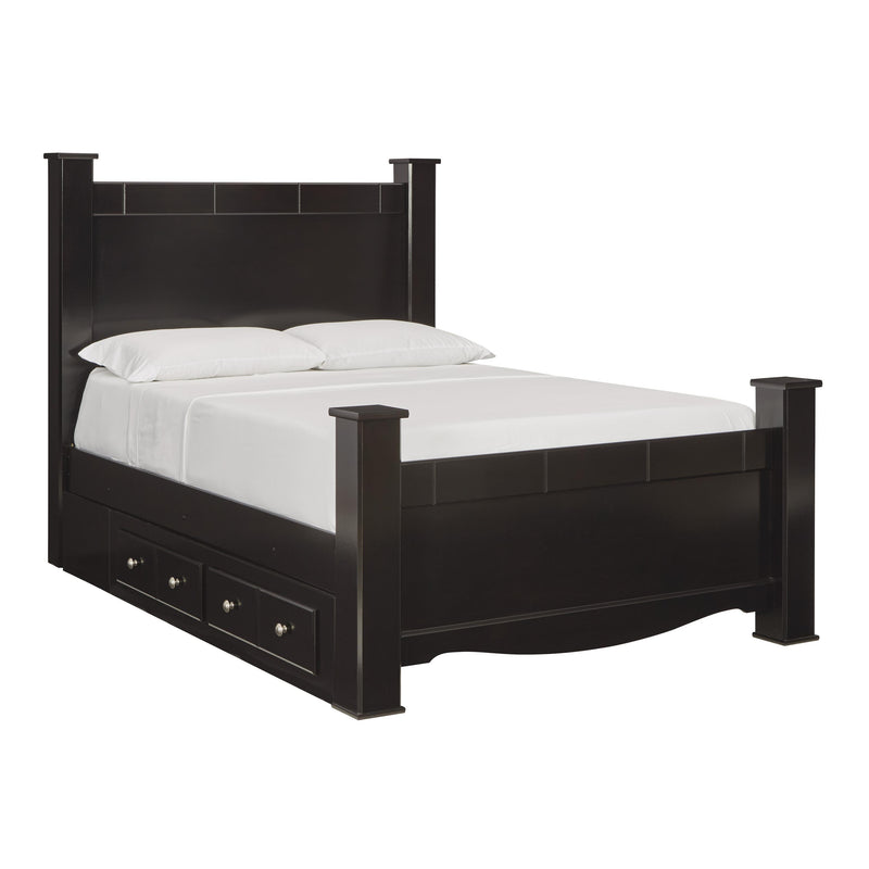 Signature Design by Ashley Mirlotown Queen Poster Bed with Storage B2711-61/B2711-67/B2711-64/B2711-98/B2711-50 IMAGE 1