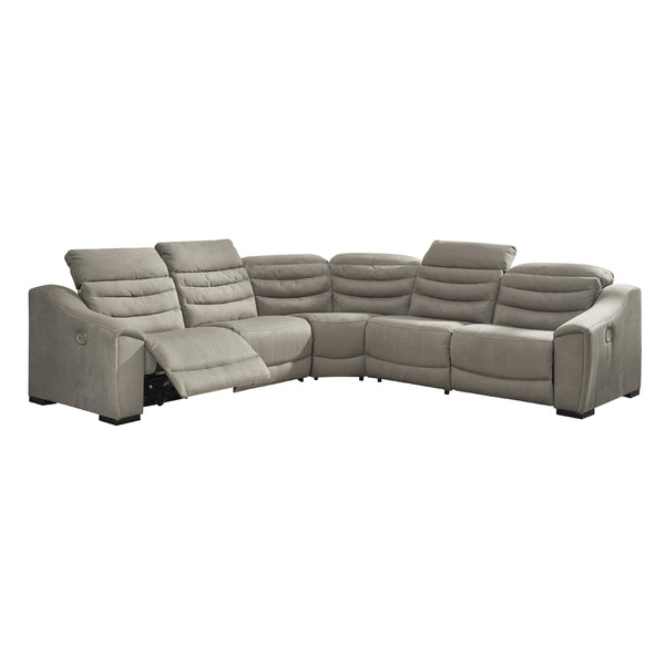 Signature Design by Ashley Next-Gen Gaucho Power Reclining Leather Look 5 pc Sectional 5850458/5850446/5850477/5850446/5850462 IMAGE 1