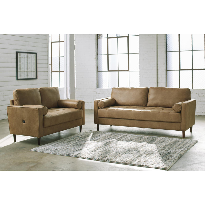 Signature Design by Ashley Darlow Stationary Leather Look Loveseat 5460435 IMAGE 8