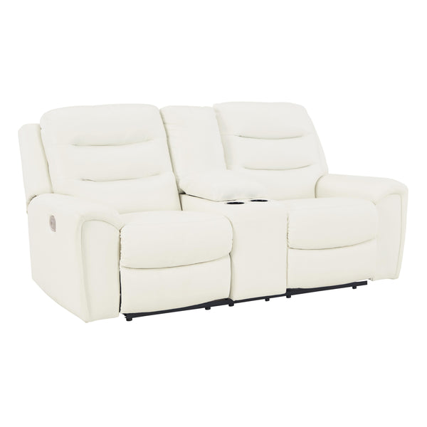 Signature Design by Ashley Warlin Power Reclining Leather Look Loveseat 6110418 IMAGE 1