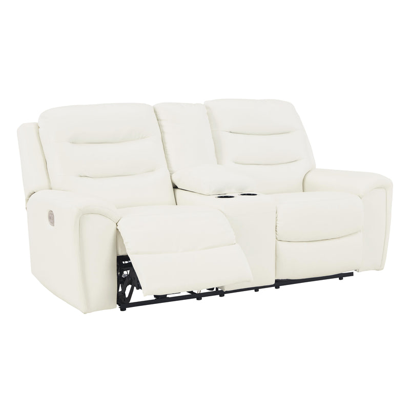 Signature Design by Ashley Warlin Power Reclining Leather Look Loveseat 6110418 IMAGE 2