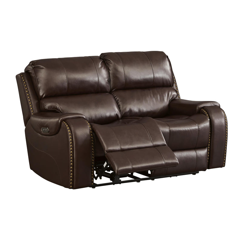 Signature Design by Ashley Latimer Power Reclining Leather Look Loveseat 6700518 IMAGE 2