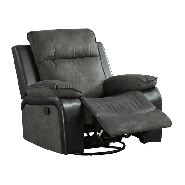 Signature Design by Ashley Woodsway Swivel Glider Leather Look Recliner 6450461 IMAGE 1