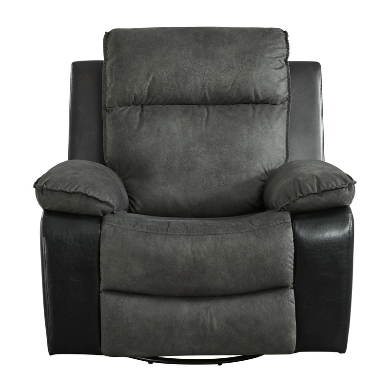 Signature Design by Ashley Woodsway Swivel Glider Leather Look Recliner 6450461 IMAGE 2