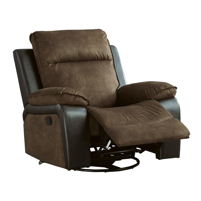 Signature Design by Ashley Woodsway Swivel Glider Leather Look Recliner 6450561 IMAGE 2