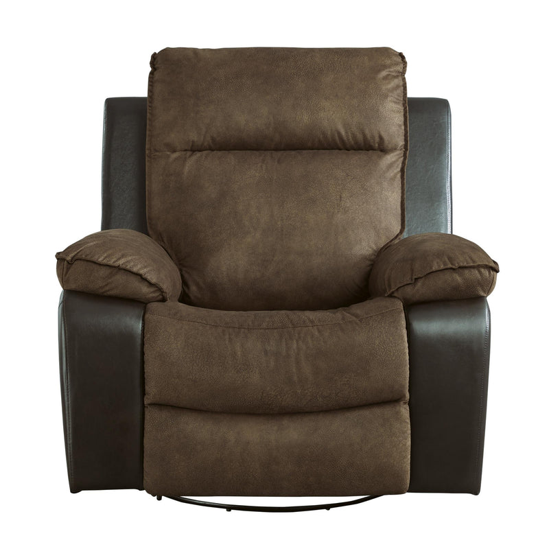 Signature Design by Ashley Woodsway Swivel Glider Leather Look Recliner 6450561 IMAGE 3