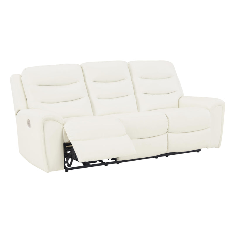 Signature Design by Ashley Warlin Power Reclining Leather Look Sofa 6110415 IMAGE 2