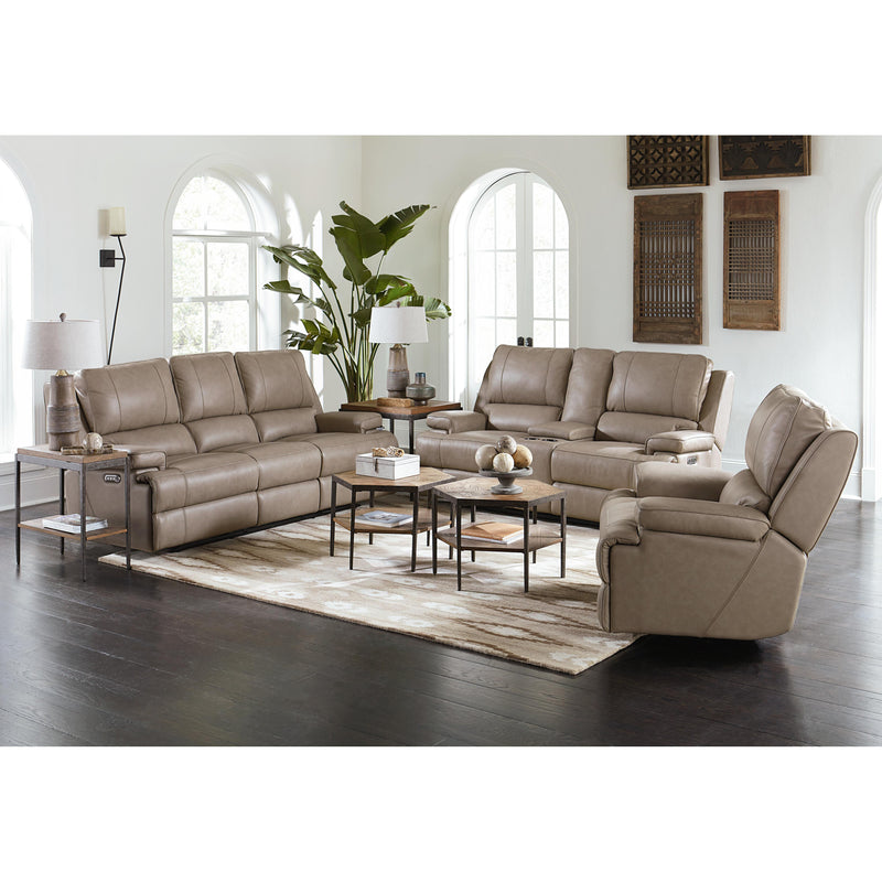 Bassett Club Level Power Leather Recliner with Wall Recline 3729-POF IMAGE 6