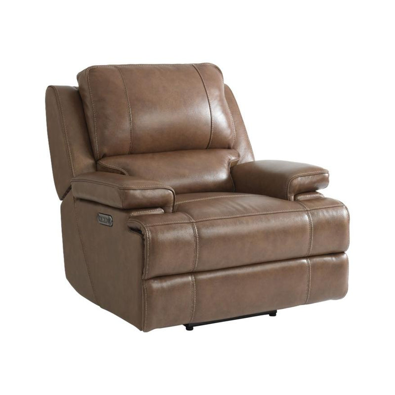 Bassett Club Level Power Leather Recliner with Wall Recline 3729-POU IMAGE 2