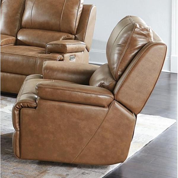 Bassett Club Level Power Leather Recliner with Wall Recline 3729-POU IMAGE 5