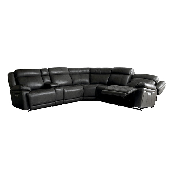 Bassett Club Level Power Reclining Leather 6 pc Sectional 3706-P21G/3706-20G/3706-38G/3706-P23G/3706-CTG IMAGE 1