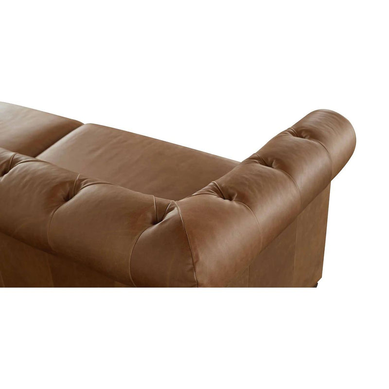Bassett Benchmade Stationary Leather Sofa 3133-62L 7230-18 IMAGE 5