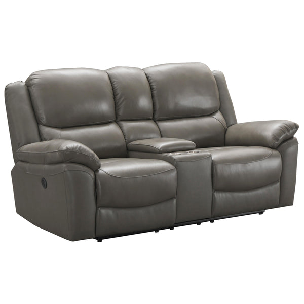 Signature Design by Ashley Faust Power Reclining Leather Match Loveseat U6570296 IMAGE 1