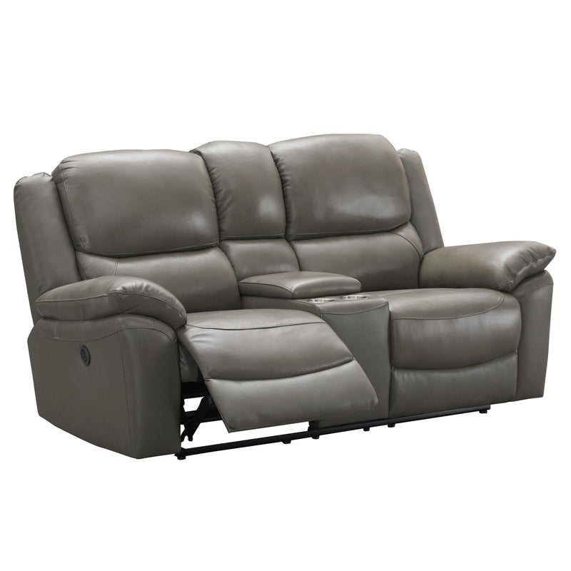 Signature Design by Ashley Faust Power Reclining Leather Match Loveseat U6570296 IMAGE 2