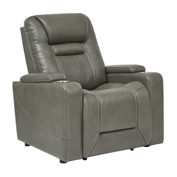 Signature Design by Ashley Crenshaw Power Leather Look Recliner 1120213 IMAGE 1