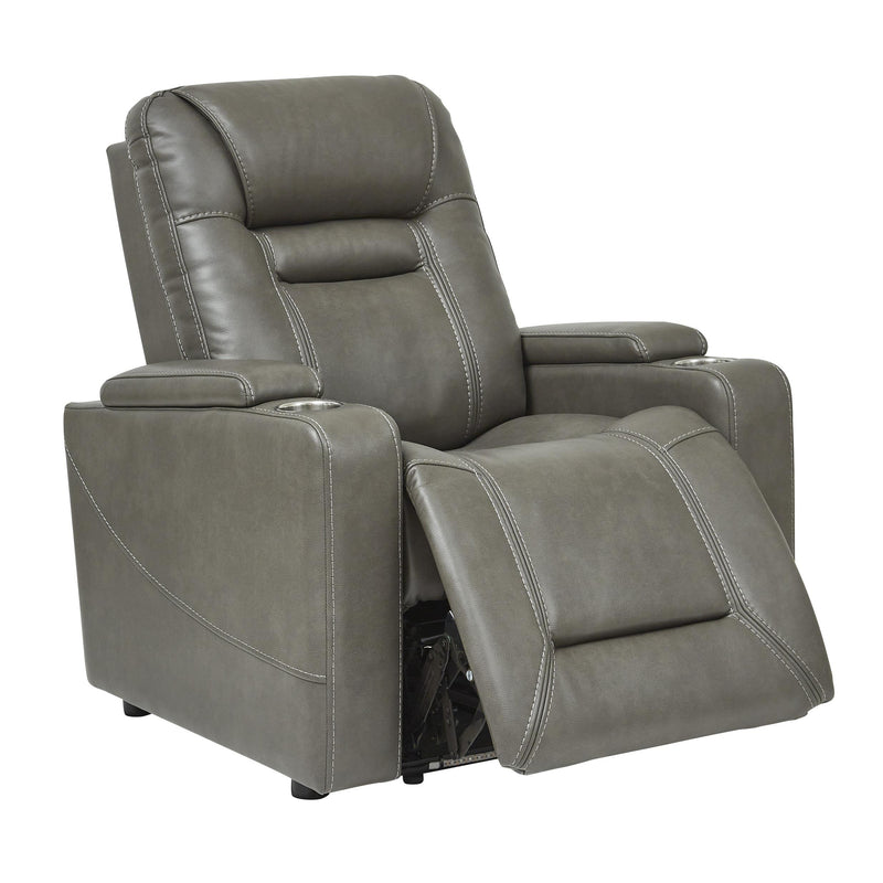 Signature Design by Ashley Crenshaw Power Leather Look Recliner 1120213 IMAGE 2