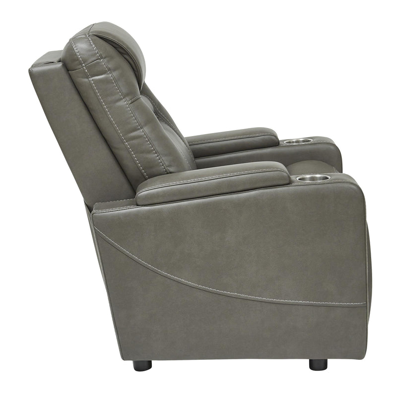 Signature Design by Ashley Crenshaw Power Leather Look Recliner 1120213 IMAGE 4