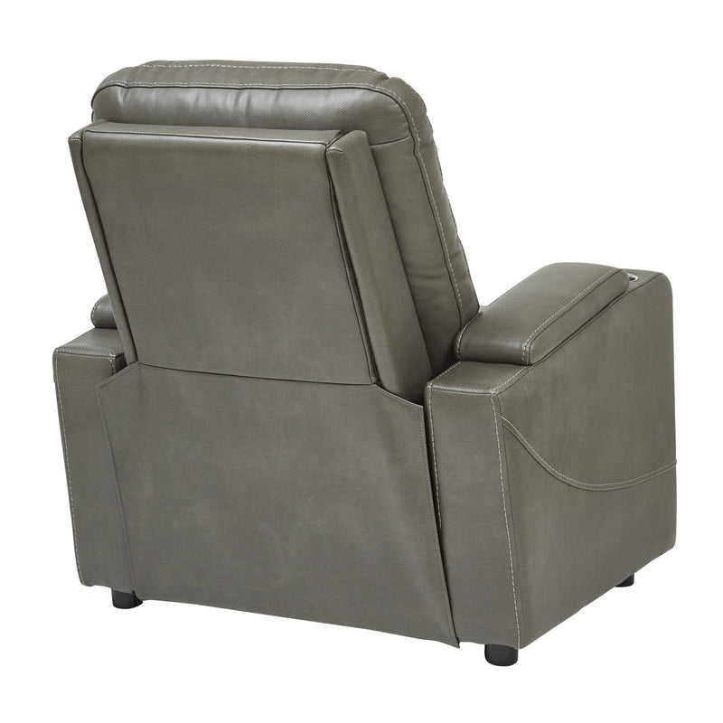 Signature Design by Ashley Crenshaw Power Leather Look Recliner 1120213 IMAGE 5