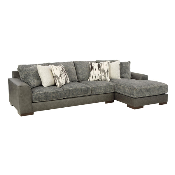 Signature Design by Ashley Larkstone Fabric and Leather Look 2 pc Sectional 1740217/1740266 IMAGE 1