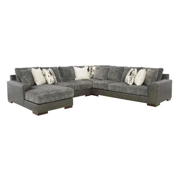 Signature Design by Ashley Larkstone Fabric and Leather Look 4 pc Sectional 1740216/1740234/1740277/1740267 IMAGE 1