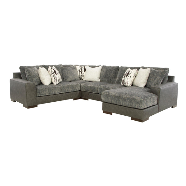 Signature Design by Ashley Larkstone Fabric and Leather Look 4 pc Sectional 1740255/1740277/1740234/1740217 IMAGE 1