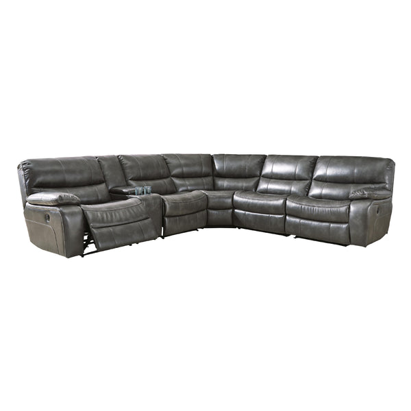 Signature Design by Ashley Mayall Power Reclining Leather Look 6 pc Sectional 6670258/6670257/6670219/6670277/6670246/6670262 IMAGE 1
