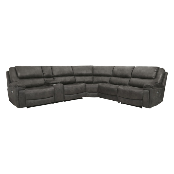 Signature Design by Ashley Wyerville Power Reclining Leather Look 6 pc Sectional 6920458/6920457/6920431/6920477/6920446/6920462 IMAGE 1