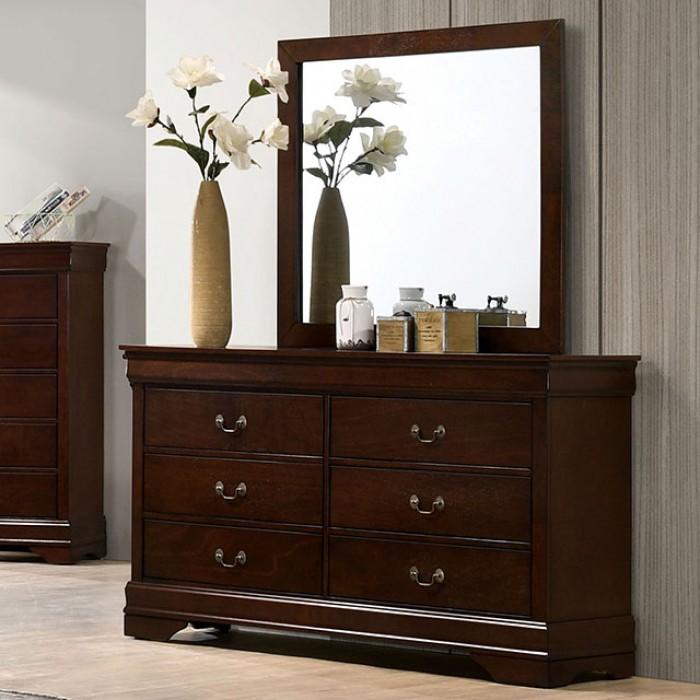 Furniture of America Louis Philippe Dresser Mirror CM7966CH-M IMAGE 2