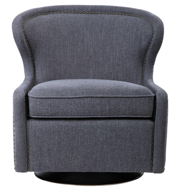 Uttermost Biscay Swivel Fabric Accent Chair 23560 IMAGE 1