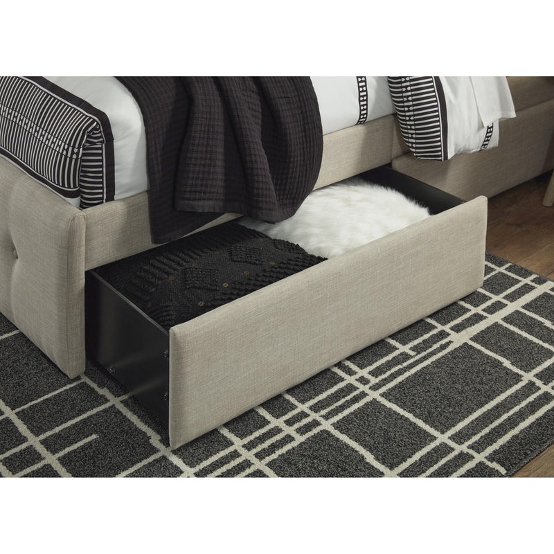 Signature Design by Ashley Gladdinson King Upholstered Platform Bed with Storage B092-82/B092-51 IMAGE 7