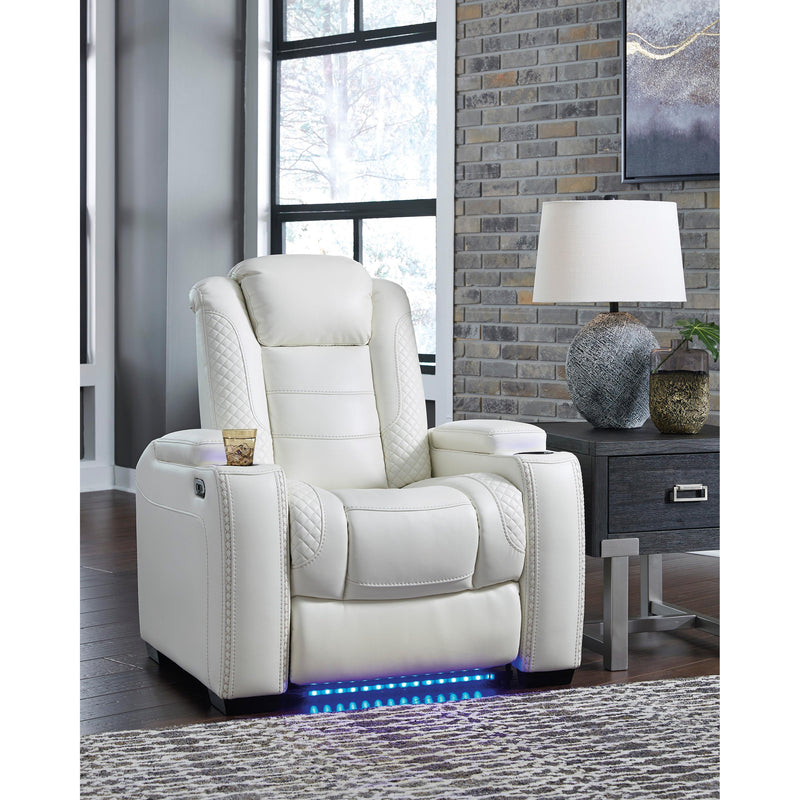 Signature Design by Ashley Party Time Power Leather Look Recliner 3700413C IMAGE 10