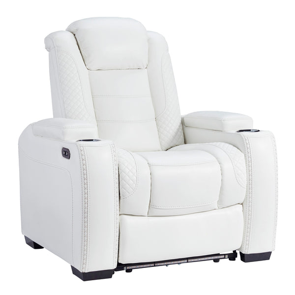 Signature Design by Ashley Party Time Power Leather Look Recliner 3700413C IMAGE 1