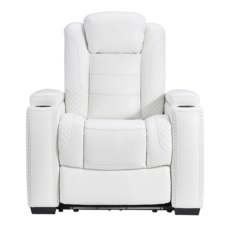 Signature Design by Ashley Party Time Power Leather Look Recliner 3700413C IMAGE 7