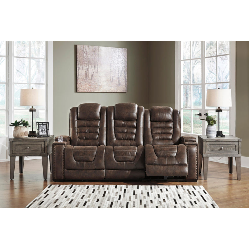 Signature Design by Ashley Game Zone Power Reclining Leather Look Sofa 3850115C IMAGE 3