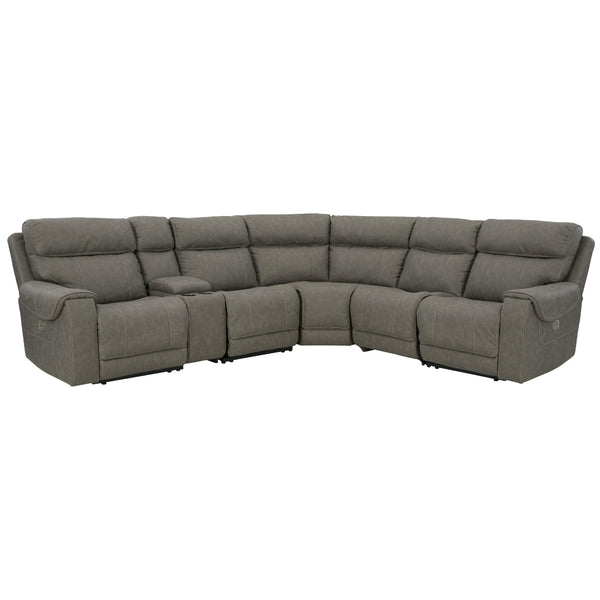Signature Design by Ashley Starbot Power Reclining Leather Look 6 pc Sectional 2350158/2350157/2350131/2350177/2350146/2350162 IMAGE 1