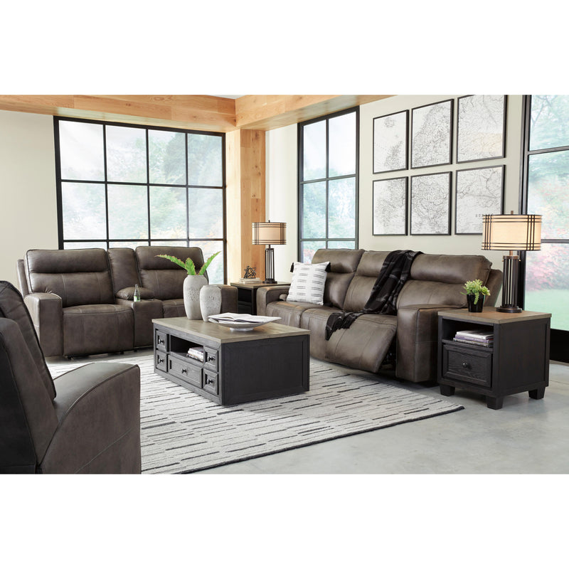 Signature Design by Ashley Game Plan Power Reclining Leather Loveseat U1520518 IMAGE 11
