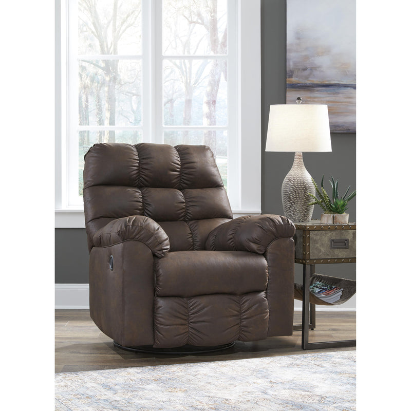 Signature Design by Ashley Derwin Swivel Glider Leather Look Recliner 2840128 IMAGE 6