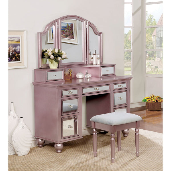 Furniture of America Tracy Vanity Set CM-DK6162RG IMAGE 1
