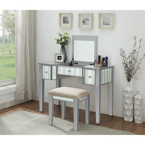 Furniture of America Joyce Vanity Set CM-DK6385SV-UPS3 IMAGE 1