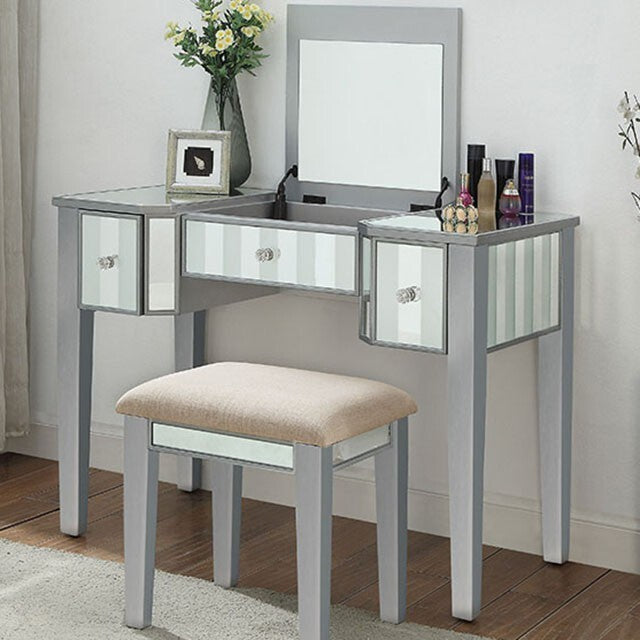 Furniture of America Joyce Vanity Set CM-DK6385SV-UPS3 IMAGE 2