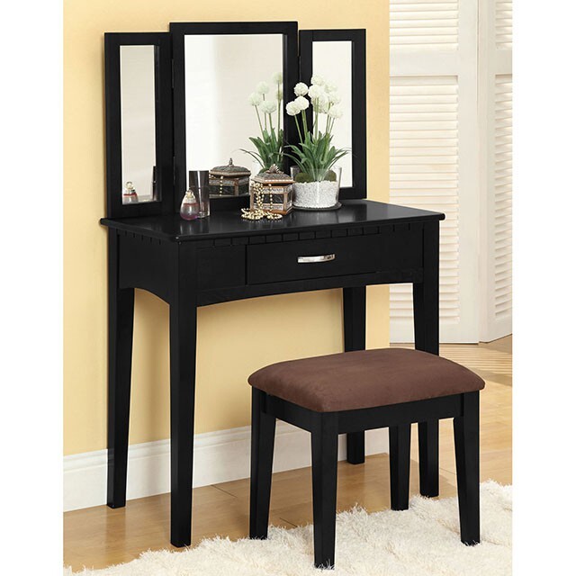 Furniture of America Potterville Vanity Table CM-DK6490BK IMAGE 2