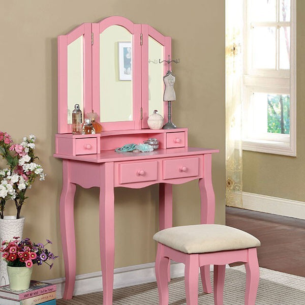 Furniture of America Janelle Vanity Set CM-DK6846PK IMAGE 1