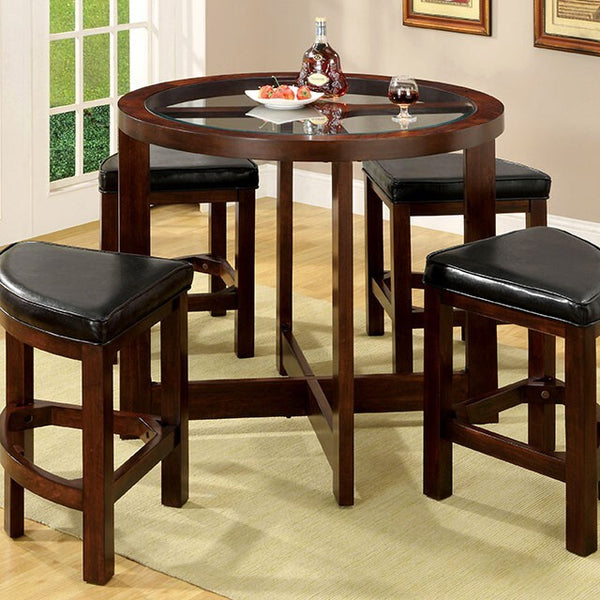 Furniture of America Crystal Cove 5 pc Counter Height Dinette CM3321PT-5PK IMAGE 1