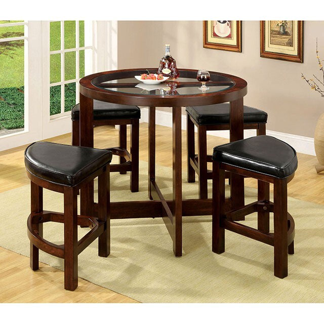 Furniture of America Crystal Cove 5 pc Counter Height Dinette CM3321PT-5PK IMAGE 2